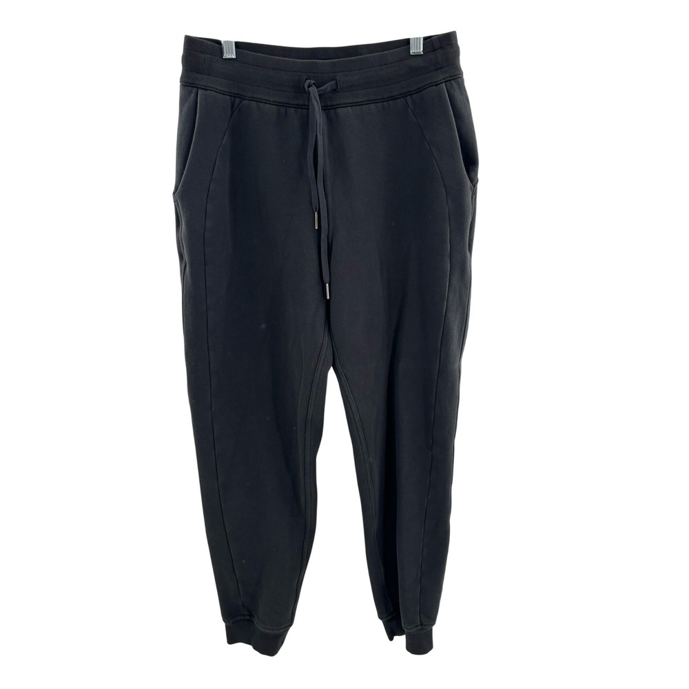 Lululemon Scuba High Rise Jogger Black Fleece Sweatpants LW5CVAS Size 8